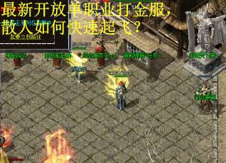 最新开放单职业打金服，散人如何快速起飞？
